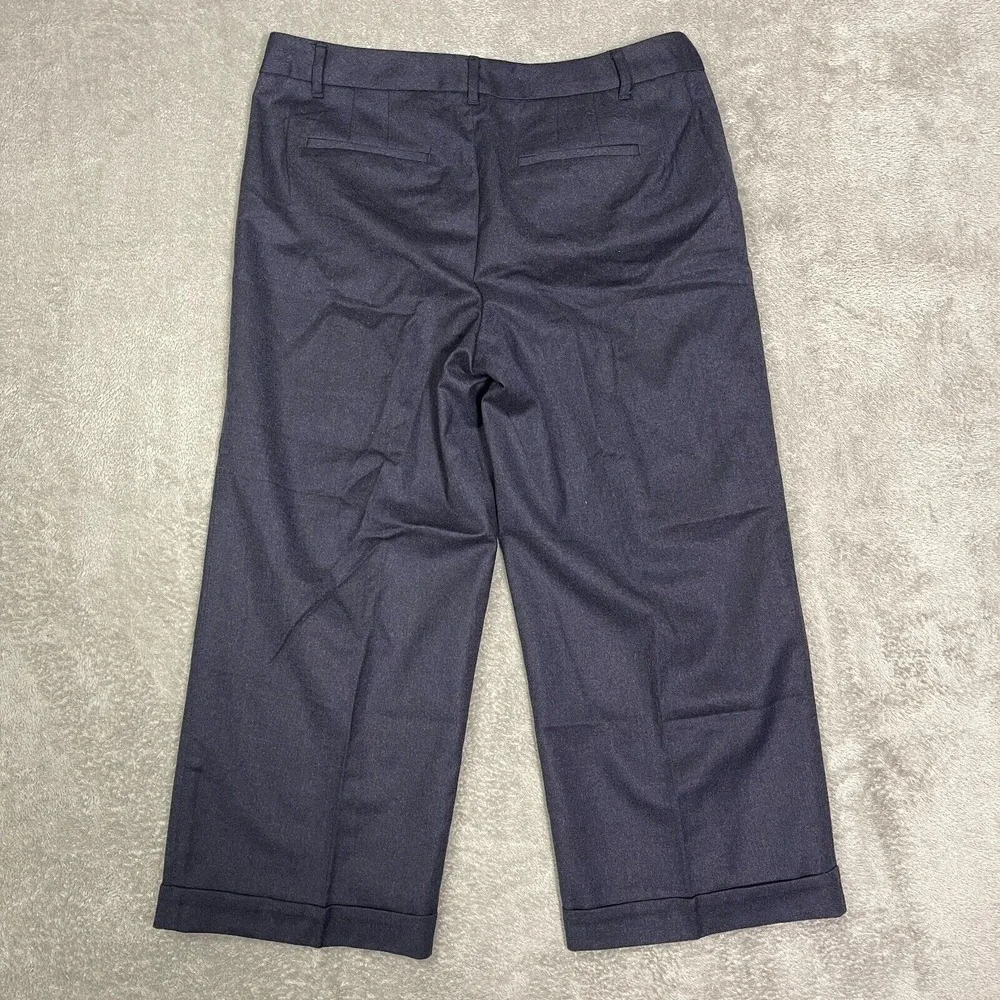 Nwt Talbots Italian Flannel 10 Wool Blend Navy Mills Pants‎ Formal Work